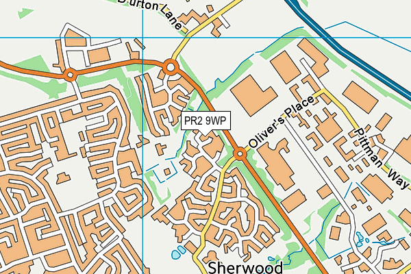 PR2 9WP map - OS VectorMap District (Ordnance Survey)