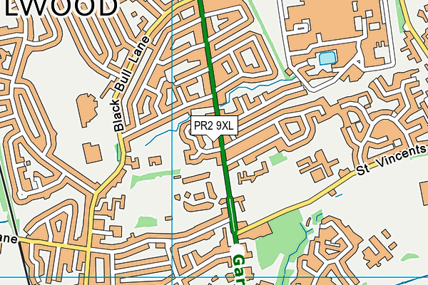 PR2 9XL map - OS VectorMap District (Ordnance Survey)