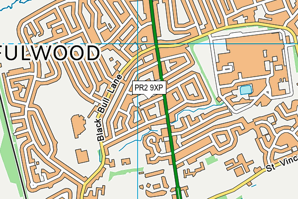 PR2 9XP map - OS VectorMap District (Ordnance Survey)