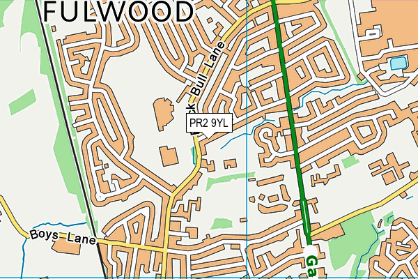 PR2 9YL map - OS VectorMap District (Ordnance Survey)