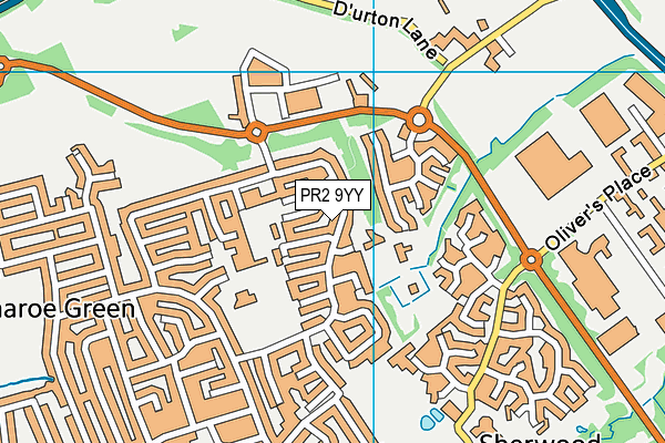 PR2 9YY map - OS VectorMap District (Ordnance Survey)
