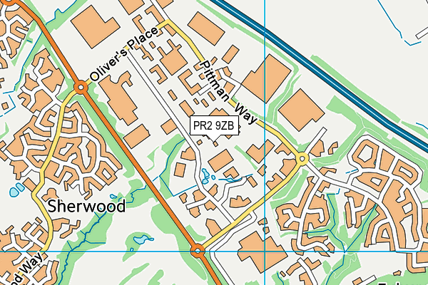 PR2 9ZB map - OS VectorMap District (Ordnance Survey)