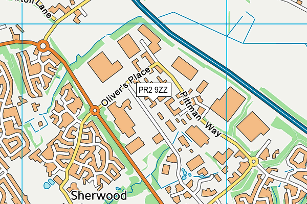 PR2 9ZZ map - OS VectorMap District (Ordnance Survey)