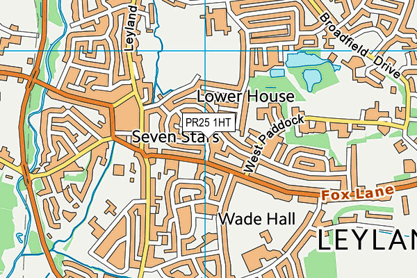 PR25 1HT map - OS VectorMap District (Ordnance Survey)