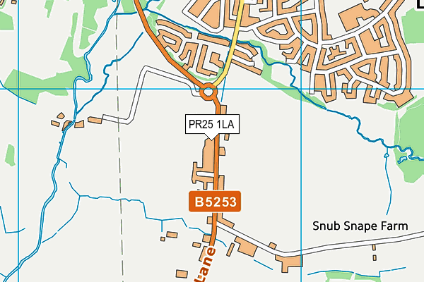 PR25 1LA map - OS VectorMap District (Ordnance Survey)