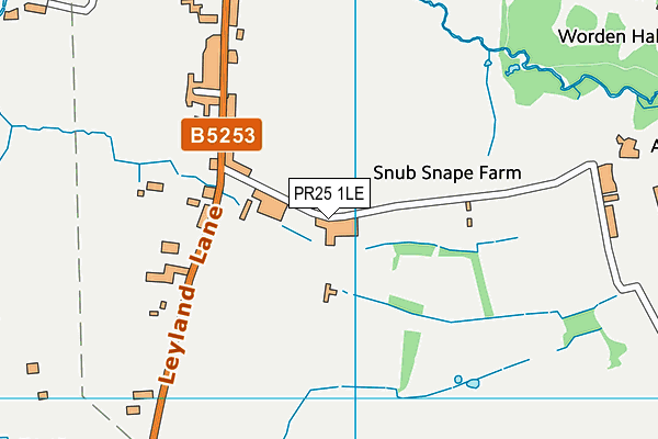 PR25 1LE map - OS VectorMap District (Ordnance Survey)
