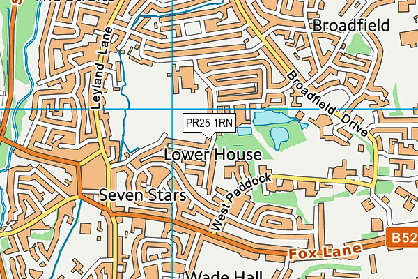 PR25 1RN map - OS VectorMap District (Ordnance Survey)