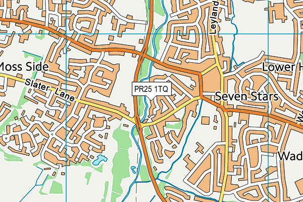 PR25 1TQ map - OS VectorMap District (Ordnance Survey)