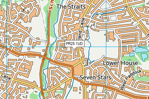 PR25 1UD map - OS VectorMap District (Ordnance Survey)