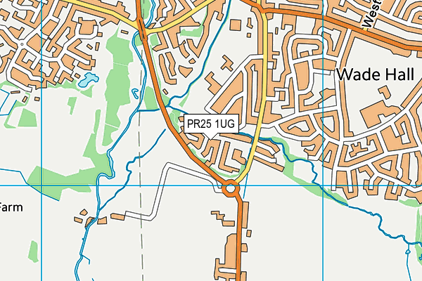 PR25 1UG map - OS VectorMap District (Ordnance Survey)