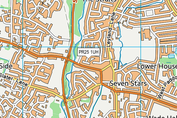 PR25 1UH map - OS VectorMap District (Ordnance Survey)