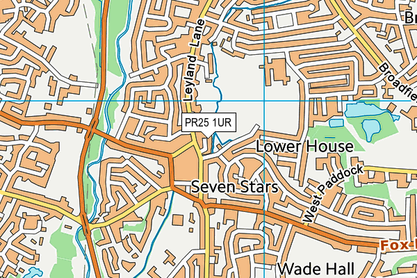 PR25 1UR map - OS VectorMap District (Ordnance Survey)