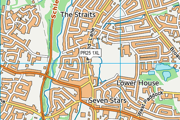 PR25 1XL map - OS VectorMap District (Ordnance Survey)