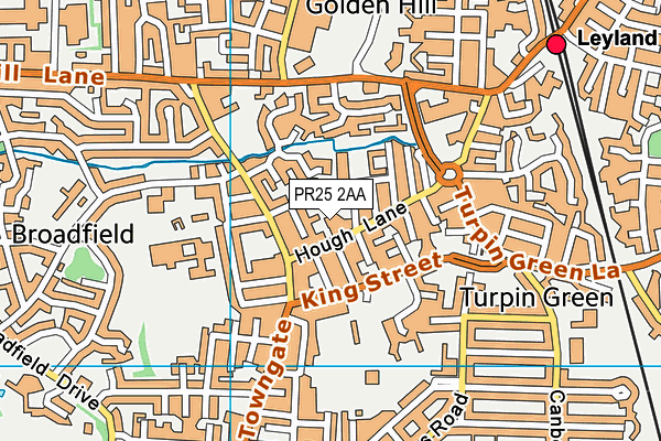 PR25 2AA map - OS VectorMap District (Ordnance Survey)