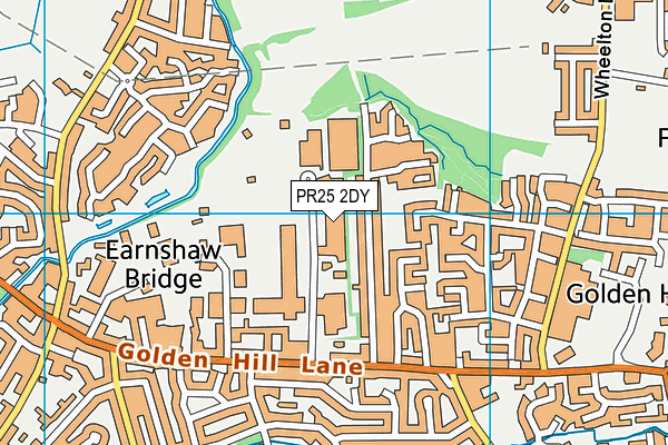 PR25 2DY map - OS VectorMap District (Ordnance Survey)