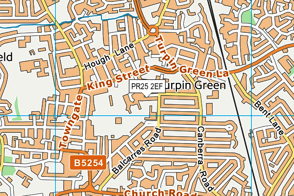 PR25 2EF map - OS VectorMap District (Ordnance Survey)
