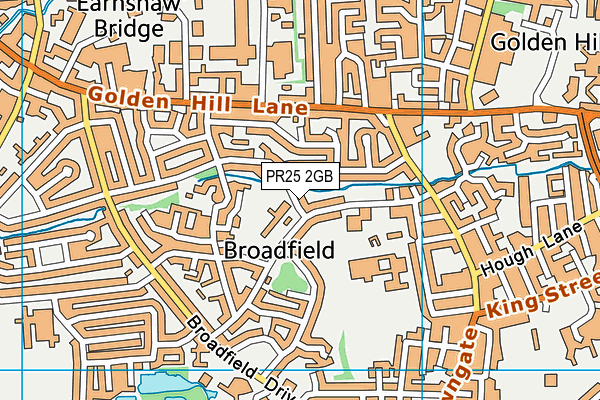 PR25 2GB map - OS VectorMap District (Ordnance Survey)