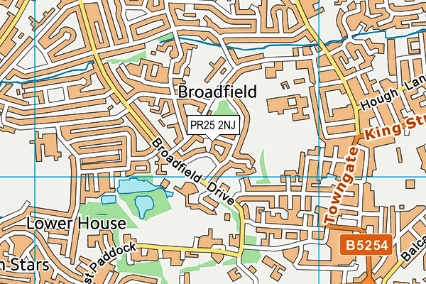 PR25 2NJ map - OS VectorMap District (Ordnance Survey)
