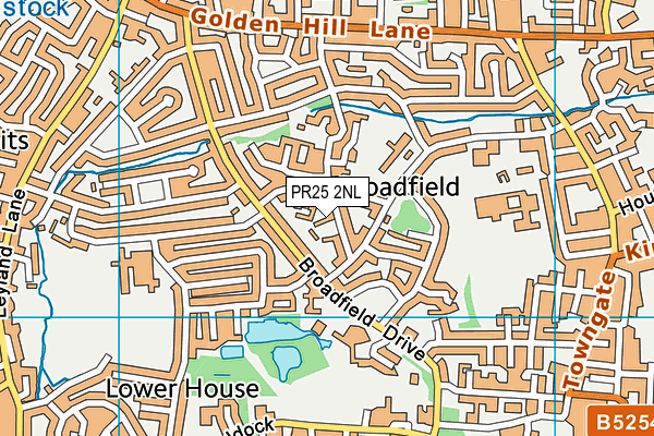 PR25 2NL map - OS VectorMap District (Ordnance Survey)