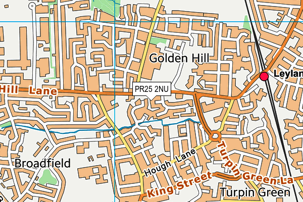 PR25 2NU map - OS VectorMap District (Ordnance Survey)