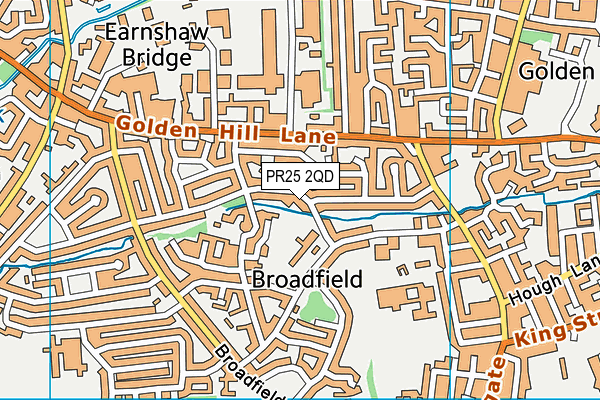 PR25 2QD map - OS VectorMap District (Ordnance Survey)