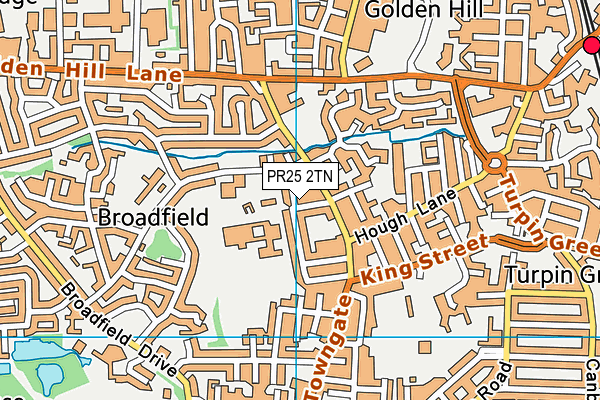 PR25 2TN map - OS VectorMap District (Ordnance Survey)