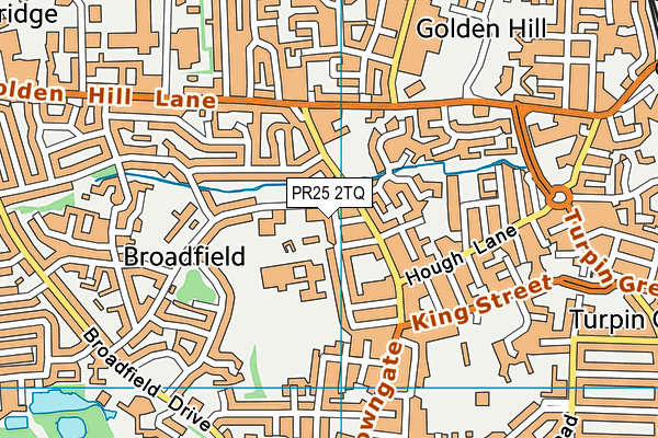 PR25 2TQ map - OS VectorMap District (Ordnance Survey)