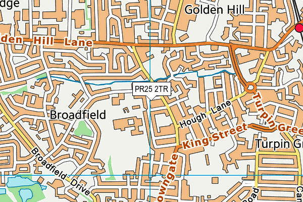 PR25 2TR map - OS VectorMap District (Ordnance Survey)