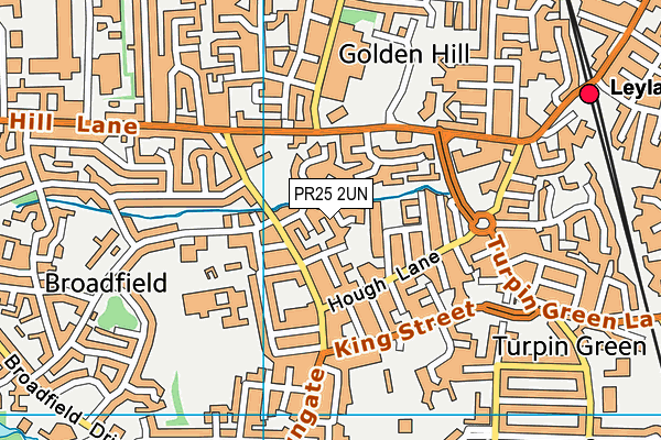 PR25 2UN map - OS VectorMap District (Ordnance Survey)