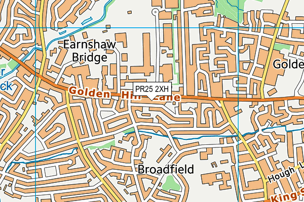 PR25 2XH map - OS VectorMap District (Ordnance Survey)