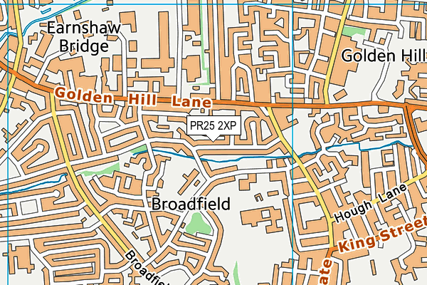 PR25 2XP map - OS VectorMap District (Ordnance Survey)