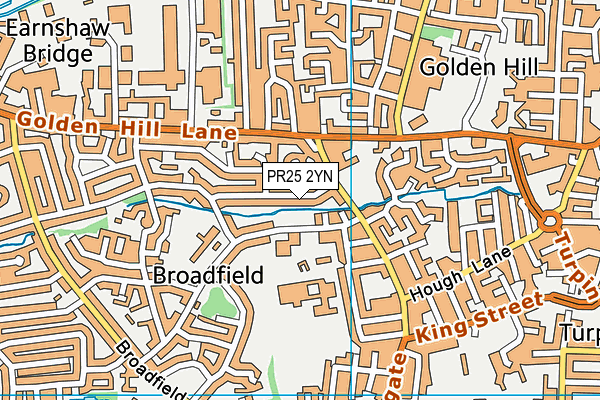 PR25 2YN map - OS VectorMap District (Ordnance Survey)