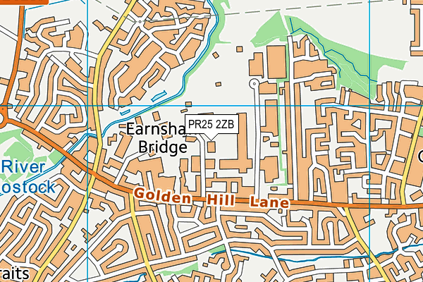 PR25 2ZB map - OS VectorMap District (Ordnance Survey)