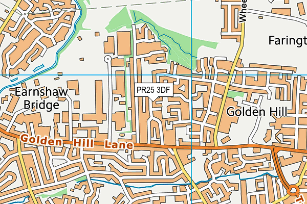 PR25 3DF map - OS VectorMap District (Ordnance Survey)