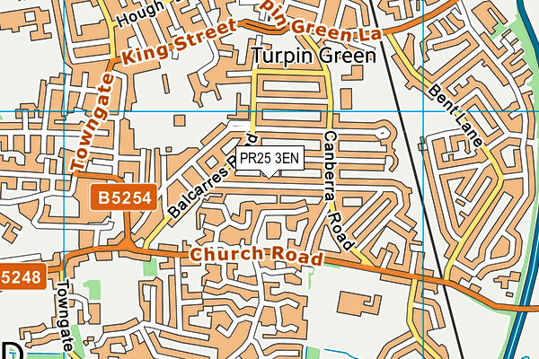 PR25 3EN map - OS VectorMap District (Ordnance Survey)