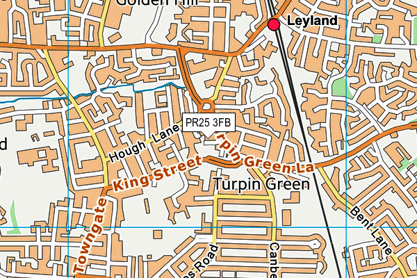 PR25 3FB map - OS VectorMap District (Ordnance Survey)