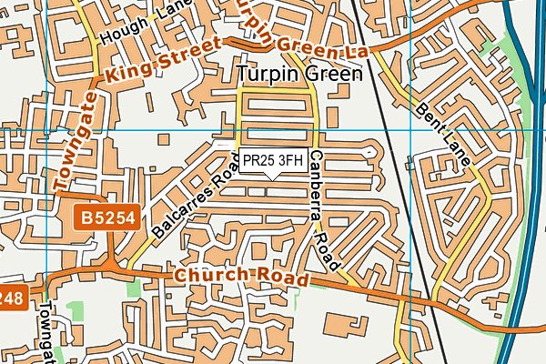 PR25 3FH map - OS VectorMap District (Ordnance Survey)