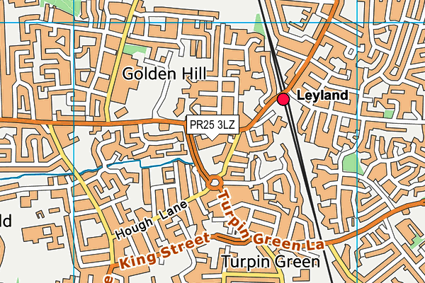 PR25 3LZ map - OS VectorMap District (Ordnance Survey)