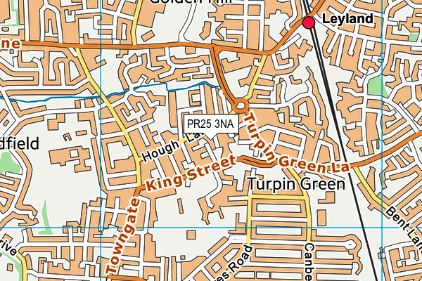 PR25 3NA map - OS VectorMap District (Ordnance Survey)