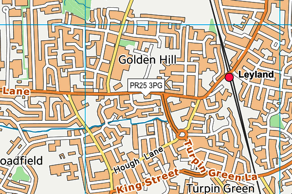 PR25 3PG map - OS VectorMap District (Ordnance Survey)