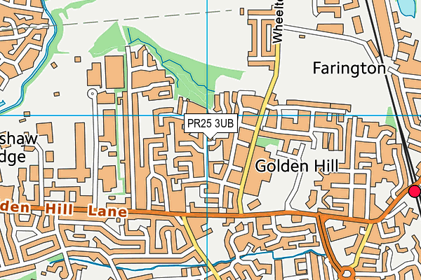 PR25 3UB map - OS VectorMap District (Ordnance Survey)