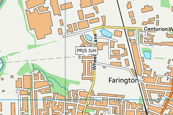 PR25 3UH map - OS VectorMap District (Ordnance Survey)