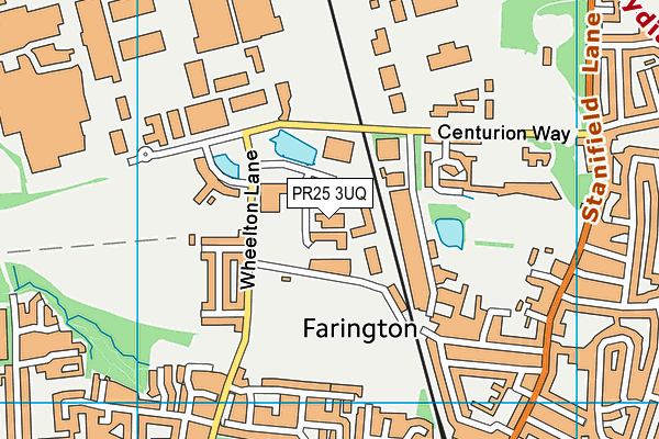 PR25 3UQ map - OS VectorMap District (Ordnance Survey)