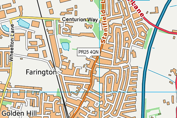 PR25 4QN map - OS VectorMap District (Ordnance Survey)