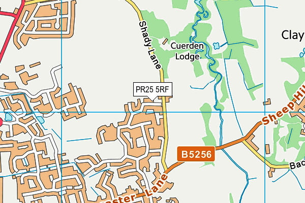 PR25 5RF map - OS VectorMap District (Ordnance Survey)