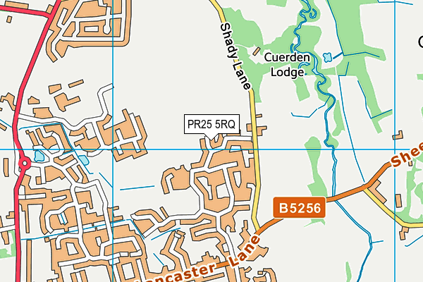 PR25 5RQ map - OS VectorMap District (Ordnance Survey)