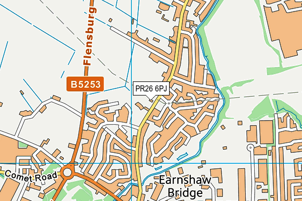 PR26 6PJ map - OS VectorMap District (Ordnance Survey)