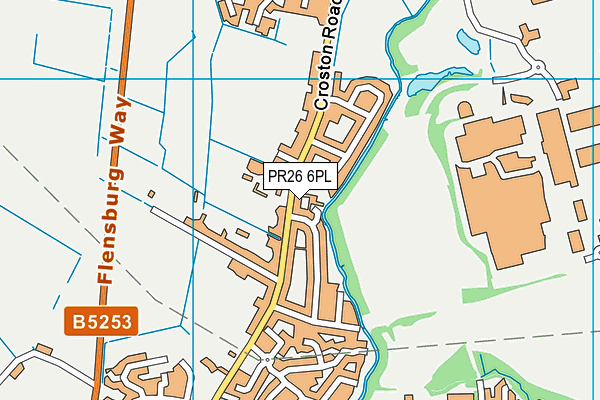 PR26 6PL map - OS VectorMap District (Ordnance Survey)