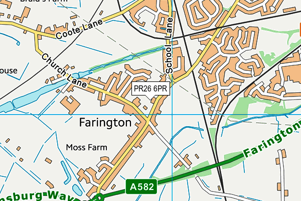Farington Moss St. Paul's C.E. Primary School map (PR26 6PR) - OS VectorMap District (Ordnance Survey)