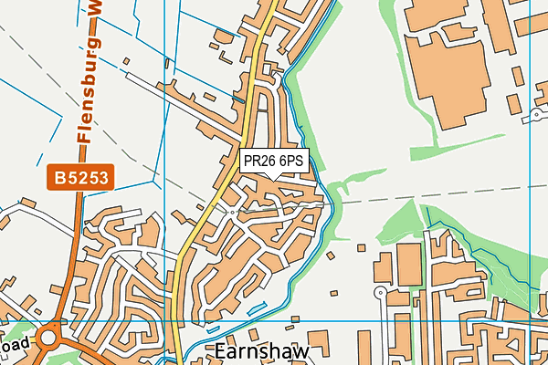 PR26 6PS map - OS VectorMap District (Ordnance Survey)
